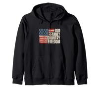 God Family Country Freedom - Patriotique 4 Juillet Sweat à Capuche