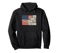 God Family Country Freedom - Patriotique 4 Juillet Sweat à Capuche