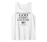 God Family Country Freedom Sign US Flag Make Heaven Crowded Débardeur