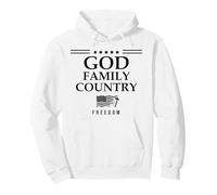 God Family Country Freedom Sign US Flag Make Heaven Crowded Sweat à Capuche