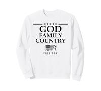 God Family Country Freedom Sign US Flag Make Heaven Crowded Sweatshirt