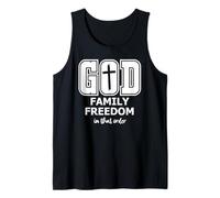 God Family Country in That Order Freedom Its All About Jesus Débardeur