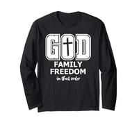 God Family Country in That Order Freedom Its All About Jesus Manche Longue