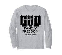 God Family Country in That Order Its All About Jesus Freedom Manche Longue