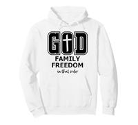 God Family Country in That Order Its All About Jesus Freedom Sweat à Capuche