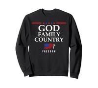God Family Country US Flag Christian Saying Freedom Jesus Sweatshirt