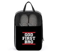 God First Bro Sacs à Chaussures de Voyage Pochette de Rangement Portable Organisateur de Chaussures Sac fourre-Tout pour Femmes Hommes