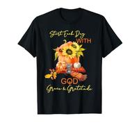 God Grace Gratitude Pretty Christian Autumn Arrangement T-Shirt Graphique avec Valeur