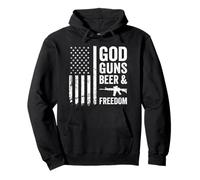 God Guns Beer & Freedom Pro Gun Pro God USA Drinking Sweat à Capuche