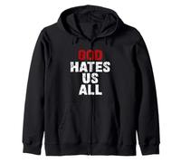 God Hates US All - Cadeau Classique Vintage Urbain Vieilli Sweat à Capuche