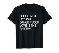 God is A DJ Techno House Music Dubstep DNB Raving Party Meme T-Shirt Graphique avec Valeur
