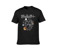 God is an Astronaut Post Rock Men Black Cotton T-Shirt Print Tee Shirts S Black S