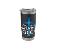 God Is An Awesome God Christian Louange and Worship Christ Gobelet isotherme en acier inoxydable double paroi