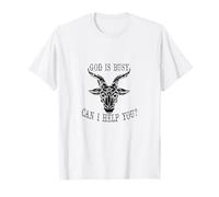 God Is Busy Can I Help You? - Satan Diable Sarcasme T-Shirt