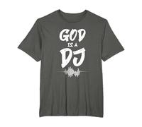 God Is DJ Deejay Music Pop Bass Techno Rock Casque audio T-Shirt