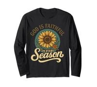 God is Faithful in Every Season Tournesol Christian Faith Manche Longue
