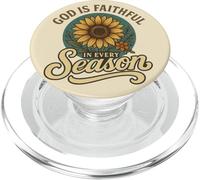 God is Faithful in Every Season Tournesol Christian Faith PopSockets PopGrip pour MagSafe