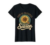 God is Faithful in Every Season Tournesol Christian Faith T-Shirt