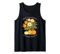 God is Faithful in Every Season Watercolor Fall Pumpkins Débardeur