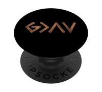 God is Faithful More Than Highs and Lows Old Wooden Version PopSockets PopGrip Adhésif