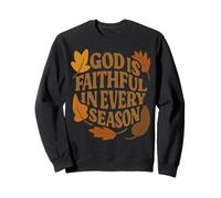 God is Faithful Verse de la Bible Chrétienne Feuilles d'automne Foi Sweatshirt