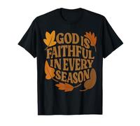 God is Faithful Verse de la Bible Chrétienne Feuilles d'automne Foi T-Shirt