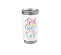 God Is Good All The Time Chrétien Mignon verset biblique Gobelet isotherme en acier inoxydable double paroi