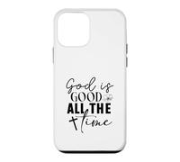 God is Good All The Time Mignon Floral Christian Bible Verse Coque pour iPhone 12 Mini