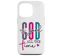 God is Good All The Time Sign Christian Sayings Bible Verse Coque pour iPhone 13 Pro