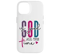 God is Good All The Time Sign Christian Sayings Bible Verse Coque pour iPhone 14