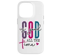 God is Good All The Time Sign Christian Sayings Bible Verse Coque pour iPhone 14 Pro
