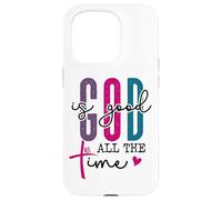 God is Good All The Time Sign Christian Sayings Bible Verse Coque pour iPhone 15 Pro