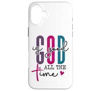 God is Good All The Time Sign Christian Sayings Bible Verse Coque pour iPhone 16 Plus