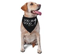 God is Good All The Time Spring Dog Bandanas Boy Bulk Puppy Foulard Réglable Doux Triangle Bavoirs Accessoires pour Petits Moyens Grands Chiens Chats Blanc