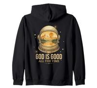 God is Good Astronaute Vintage Rétro Religieux Chrétien Sweat à Capuche