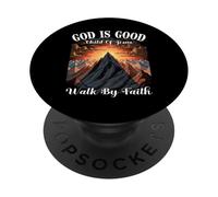 God is Good Child of Jesus Walk by Faith Church Christianisme PopSockets PopGrip Adhésif