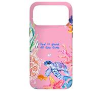 God is Good Summer Ocean Preppy Tortue Rose et Corail Coque pour iPhone 17 Pro Max