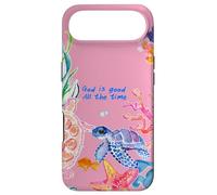 God is Good Summer Ocean Preppy Tortue Rose et Corail Coque pour iPhone Air
