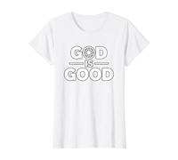 God is Good T-Shirt Graphique avec Valeur, Femme, Blanc, M