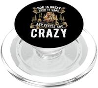 God is Great Beer is Good and People are Crazy Chemise Beer PopSockets PopGrip pour MagSafe