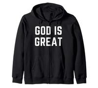God is Great Christian Apparel Faith Worship Louange Sweat à Capuche