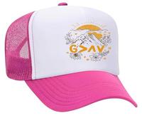 God is Greater Than The Highs and Lows, God is Greater Than The Highs and Lows, Gods is Good Baseball Hats, Rose rouge (chapeau de camionneur), Taille unique