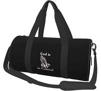 God is in Control Priant Les Mains de Dieu Sac de Voyage Bagage de Sport Sac de Sport Pliable à roulettes, Noir