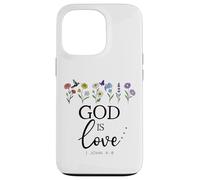 God is Love God Quote Christian Jesus Bible Verse 1 John 4:8 Coque pour iPhone 13 Pro
