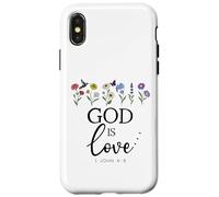 God is Love God Quote Christian Jesus Bible Verse 1 John 4:8 Coque pour iPhone X/XS