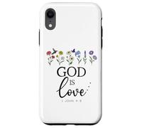 God is Love God Quote Christian Jesus Bible Verse 1 John 4:8 Coque pour iPhone XR