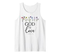 God is Love God Quote Christian Jesus Bible Verse 1 John 4:8 Débardeur