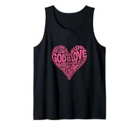 God is Love Heart pour la Saint-Valentin Débardeur