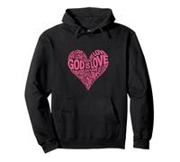 God is Love Heart pour la Saint-Valentin Sweat à Capuche