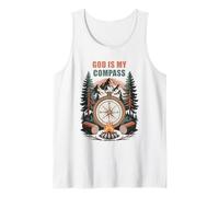 God is My Compass - Proverbs 3:6 Christian Faith Camping Débardeur